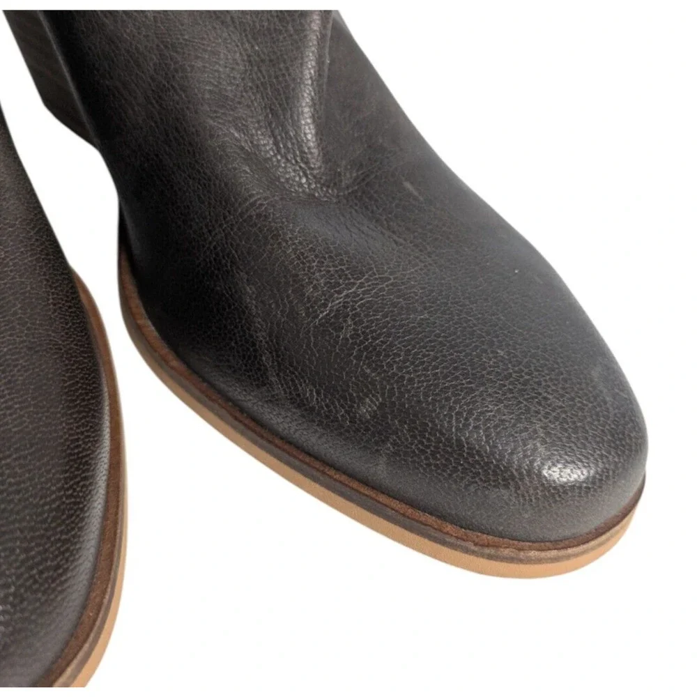 Lucky Brand Victorey Brown Leather Ankle Boots Booties Size 9.5 Pointed Toe